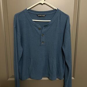 Abercrombie & Fitch Blue Ribbed Women's Top